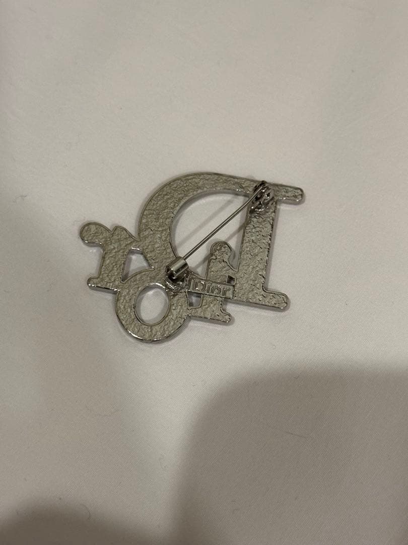 Dior シルバー クリスタルブローチ