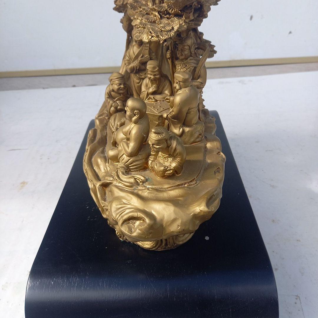 道教の八仙をモチーフにした置物　幅38cm