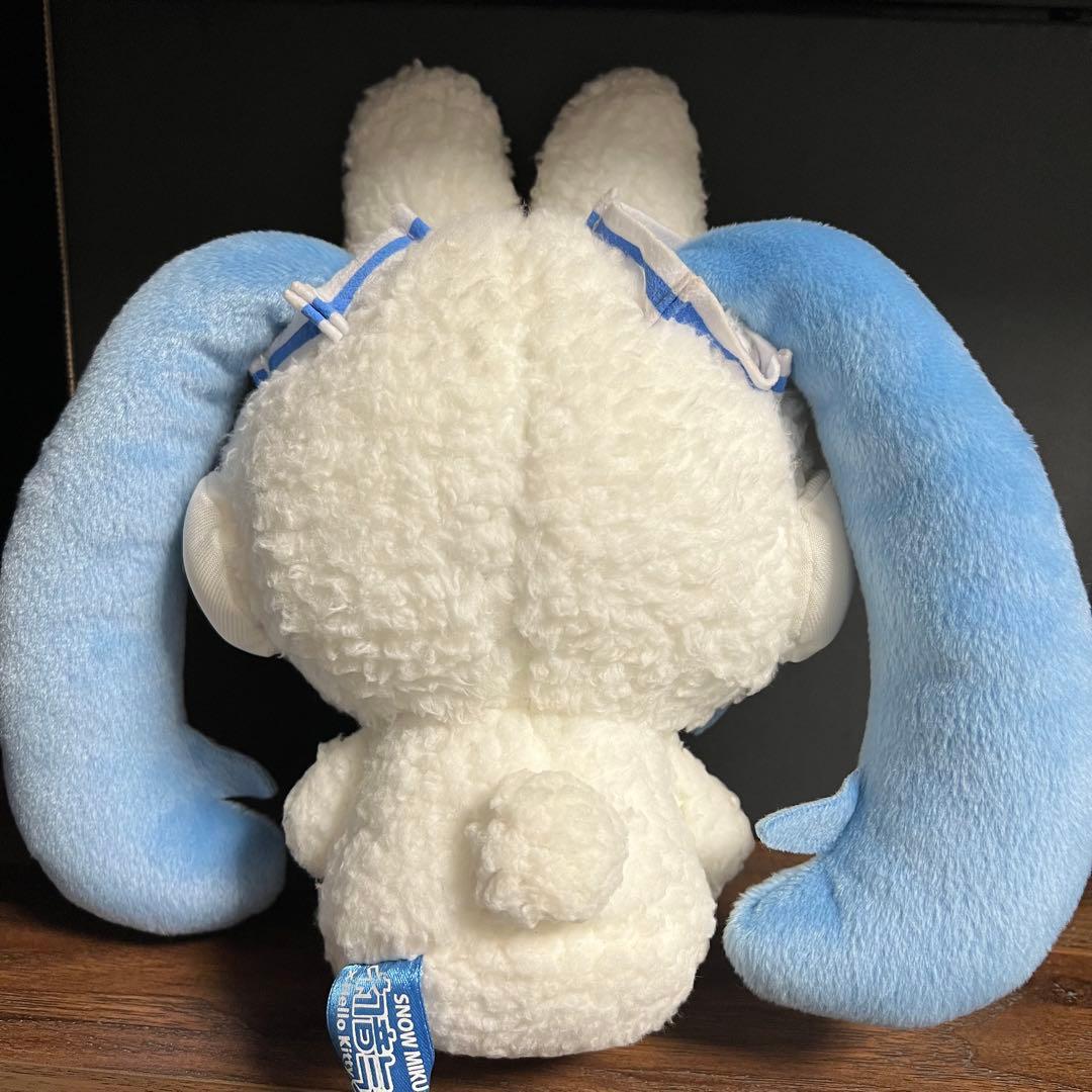 雪ミク キティ ぬいぐるみ 雪ウサギミク×ハローキティ (Mサイズ) 北海道限定