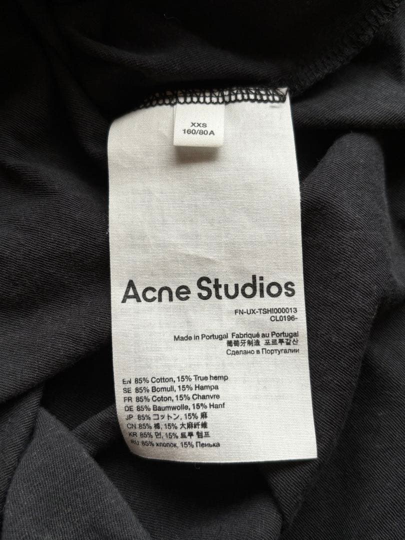Acne Studios 黒 Tシャツ STOCKHOLM 1996