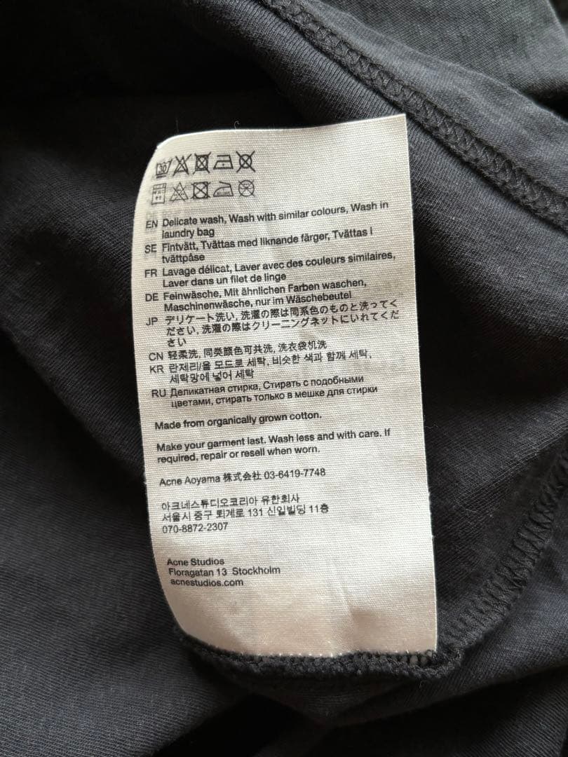 Acne Studios 黒 Tシャツ STOCKHOLM 1996