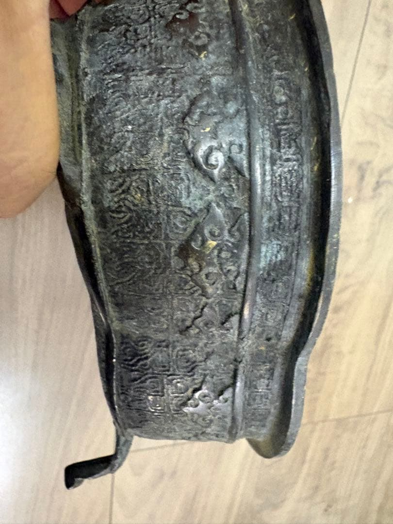 小振り　水盤　砂鉢　華道　花器　古銅製