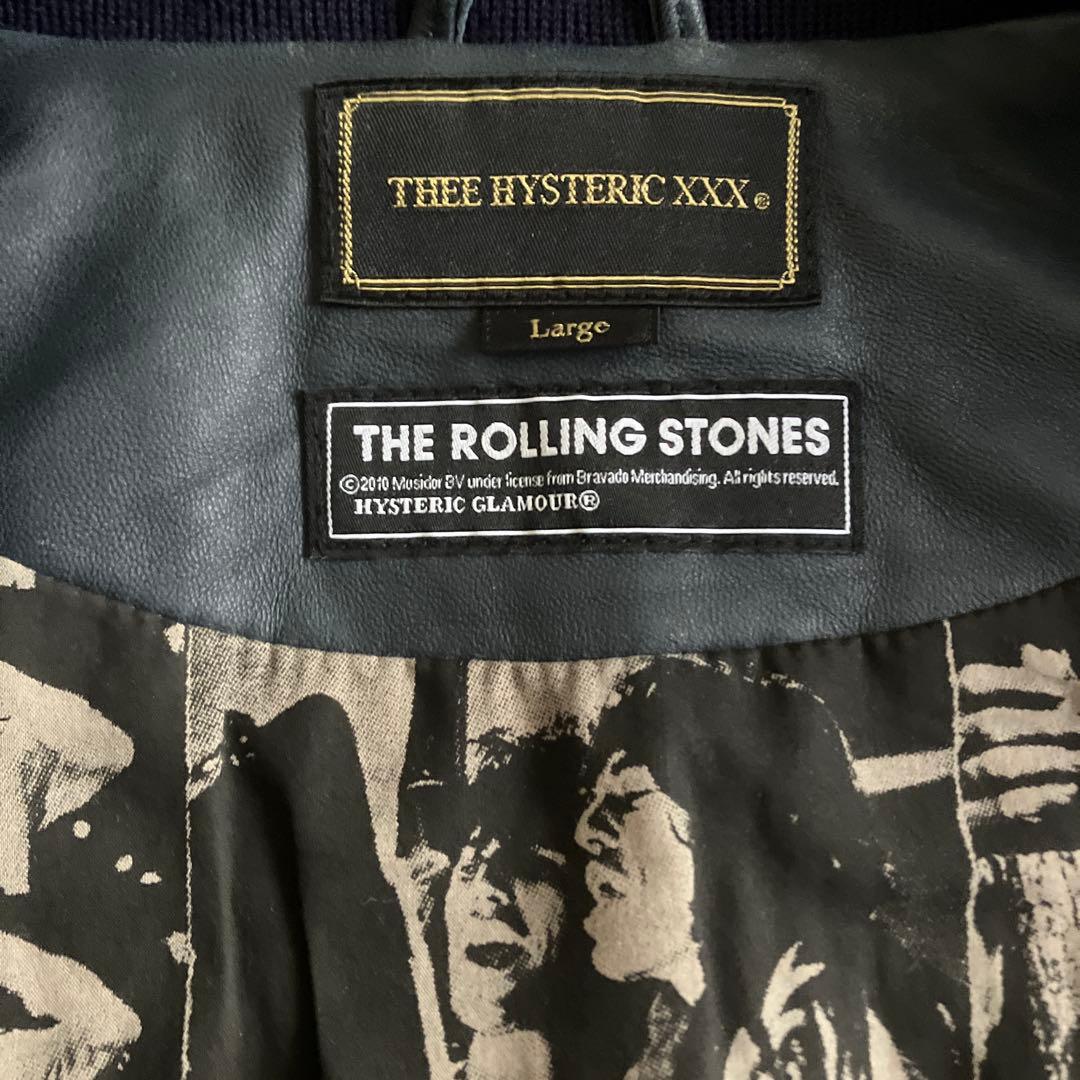 ヒステリックグラマー　レザーライダース/Lサイズ/ローリングストーンズ