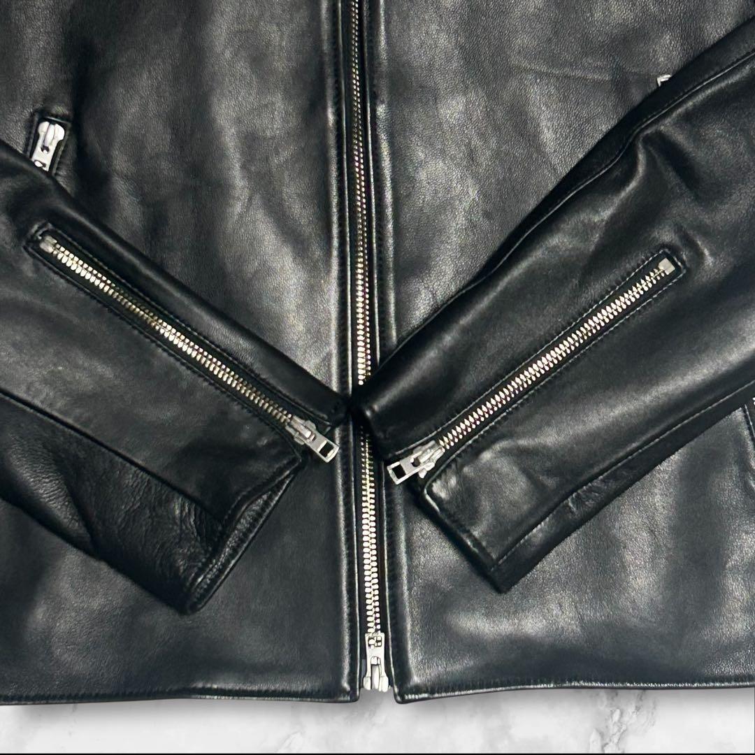 きーちゃん LIDNM レザーライダースジャケット　シングルライダース　シ