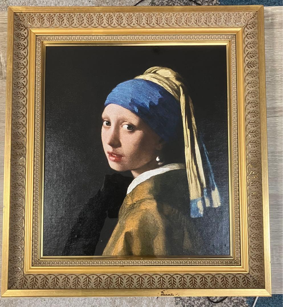 『真珠の耳飾りの少女』　ヨハネス=フェルメール　re-create作品　証明書付