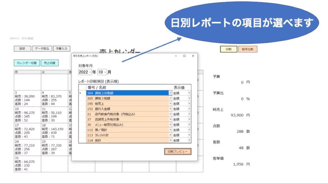 東芝テック飲食店向けPOSレジ売上分析ソフト 分析キャット