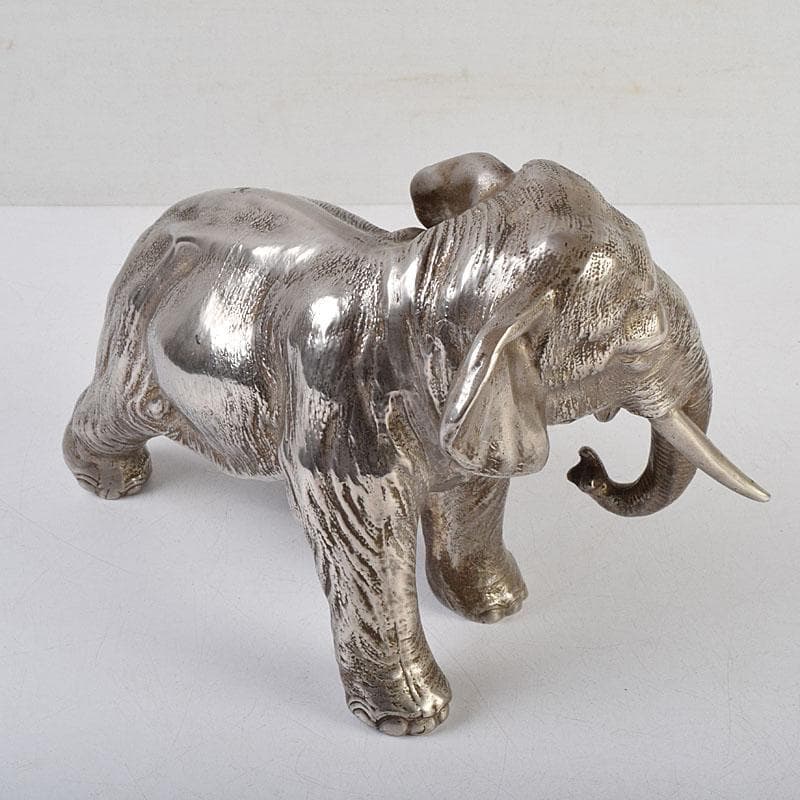 金属工芸　象　置物　重さ約1713g　V　9092