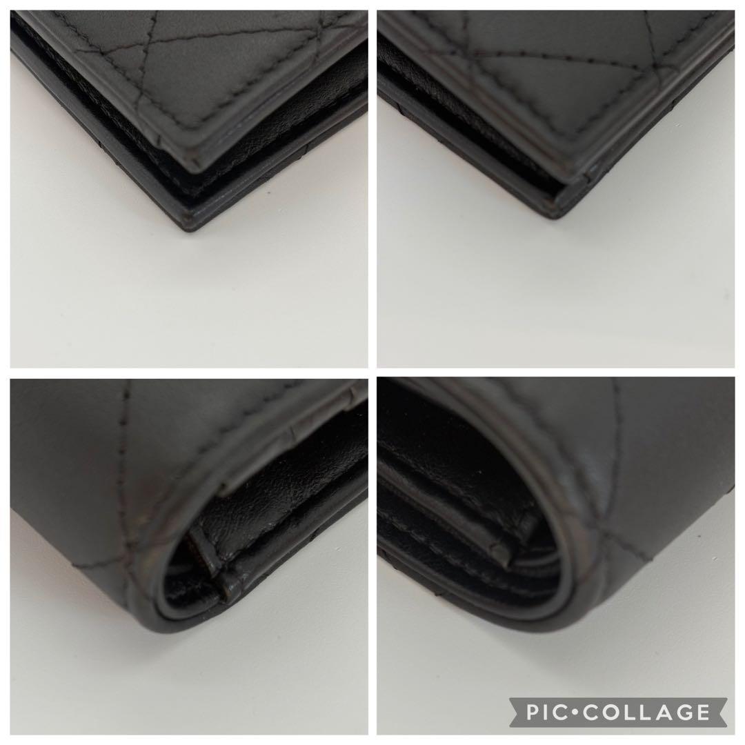 ♡未使用♡ シャネル ココマーク マトラッセ 二つ折り財布 ブラック