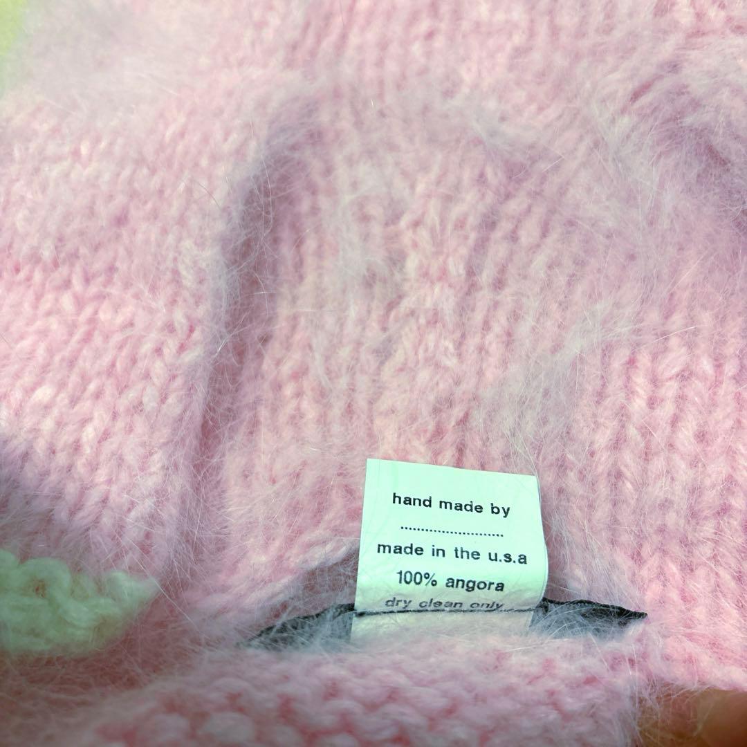 【美品】Fifi&Romeo アンゴラ100% ピンクハートM