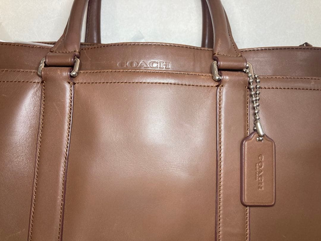 【美品】COACH レキシントンレザー メトロポリタントート ブラウン 3室