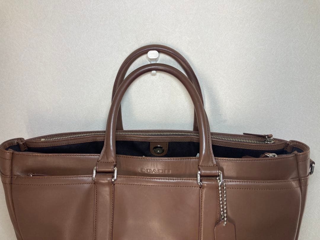 【美品】COACH レキシントンレザー メトロポリタントート ブラウン 3室