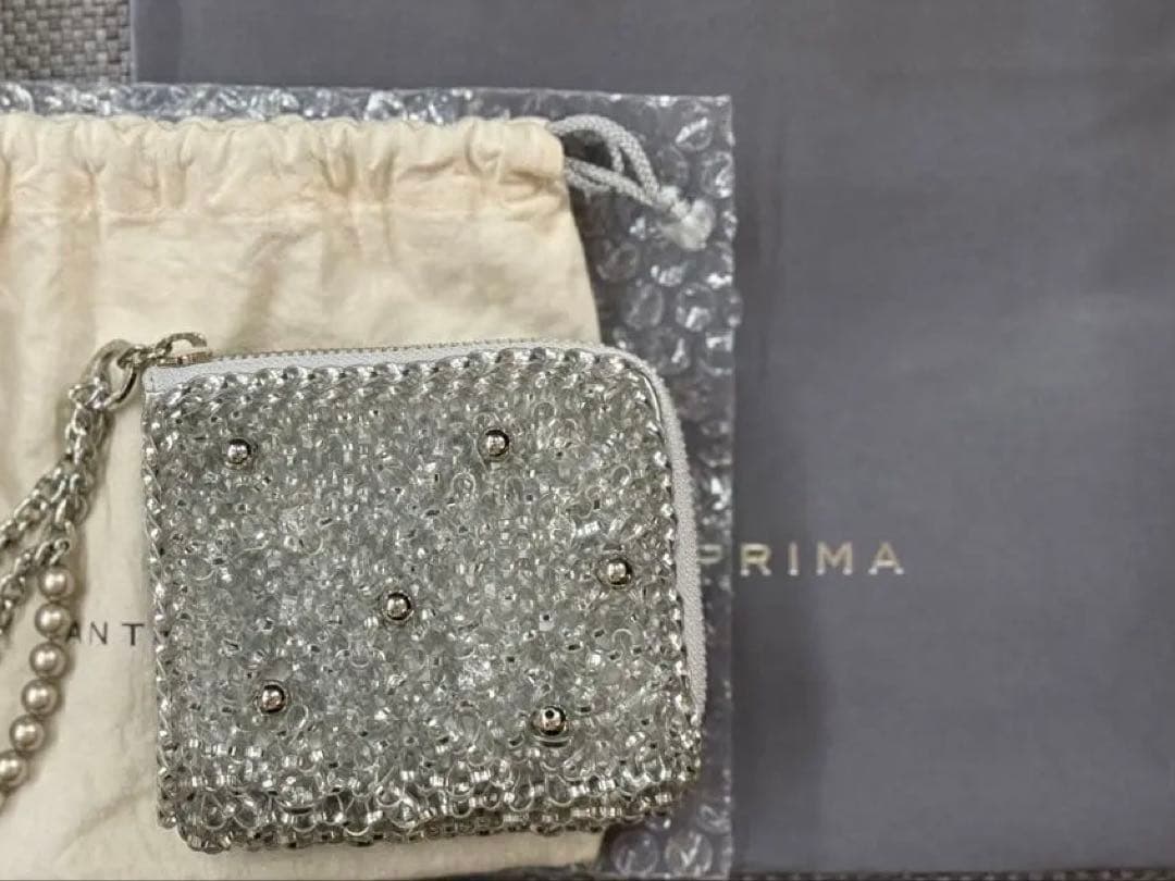 ☆値下げ中☆アンテプリマ ミスクリオパール/Lラウンドウォレット/シルバー