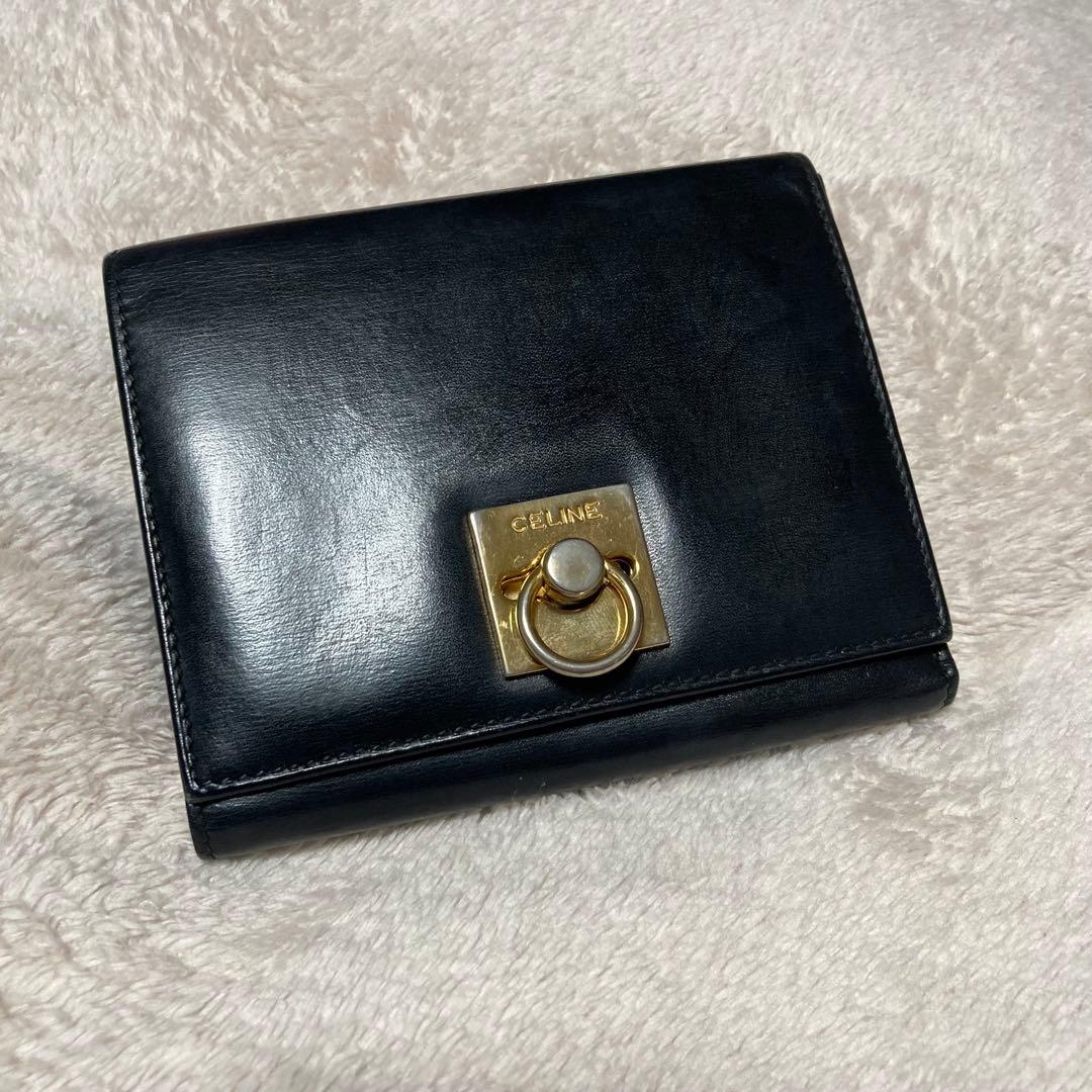 【オールド】CELINE ガンチーニ　レザー財布