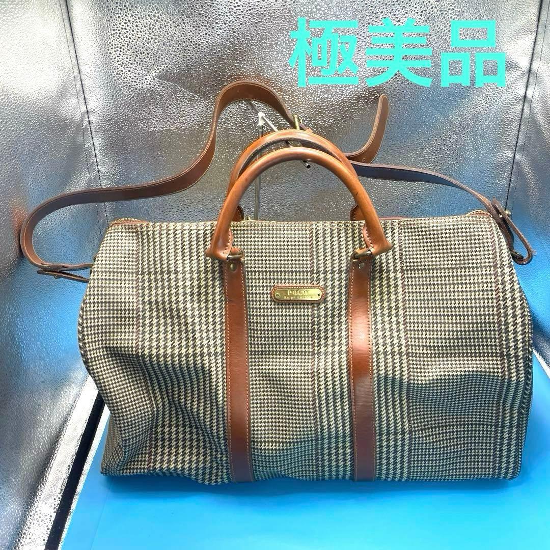 RalphLauren ポロラルフローレン ボストンバッグ　　千鳥柄