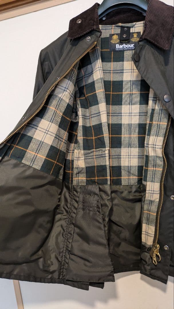 Barbour SL BEDALE 36 SAGE コーデュロイ襟付き