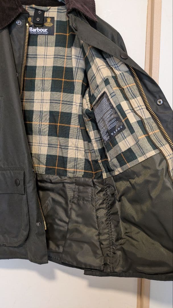 Barbour SL BEDALE 36 SAGE コーデュロイ襟付き