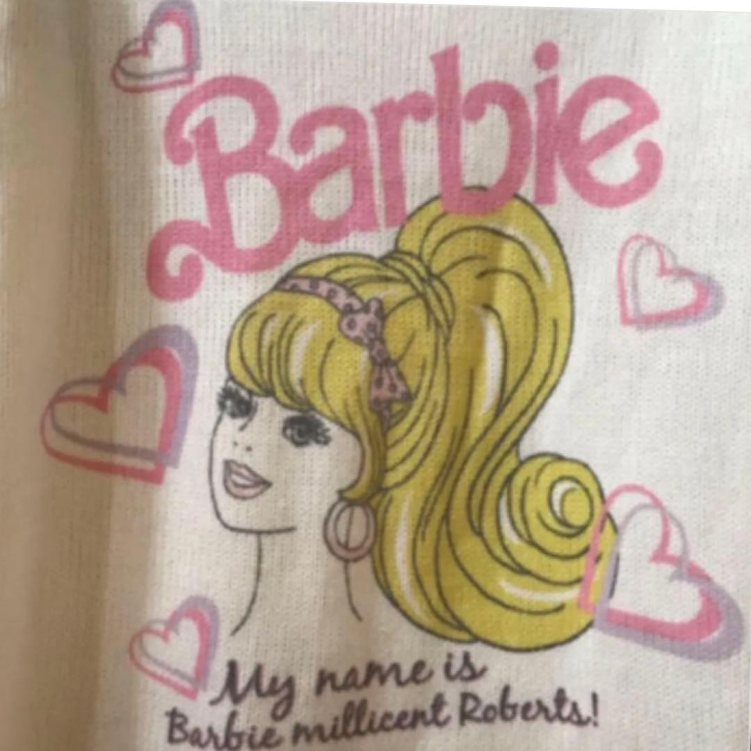 ★Barbie★バービー レア！ニット セーター ホワイト ピンク ハート
