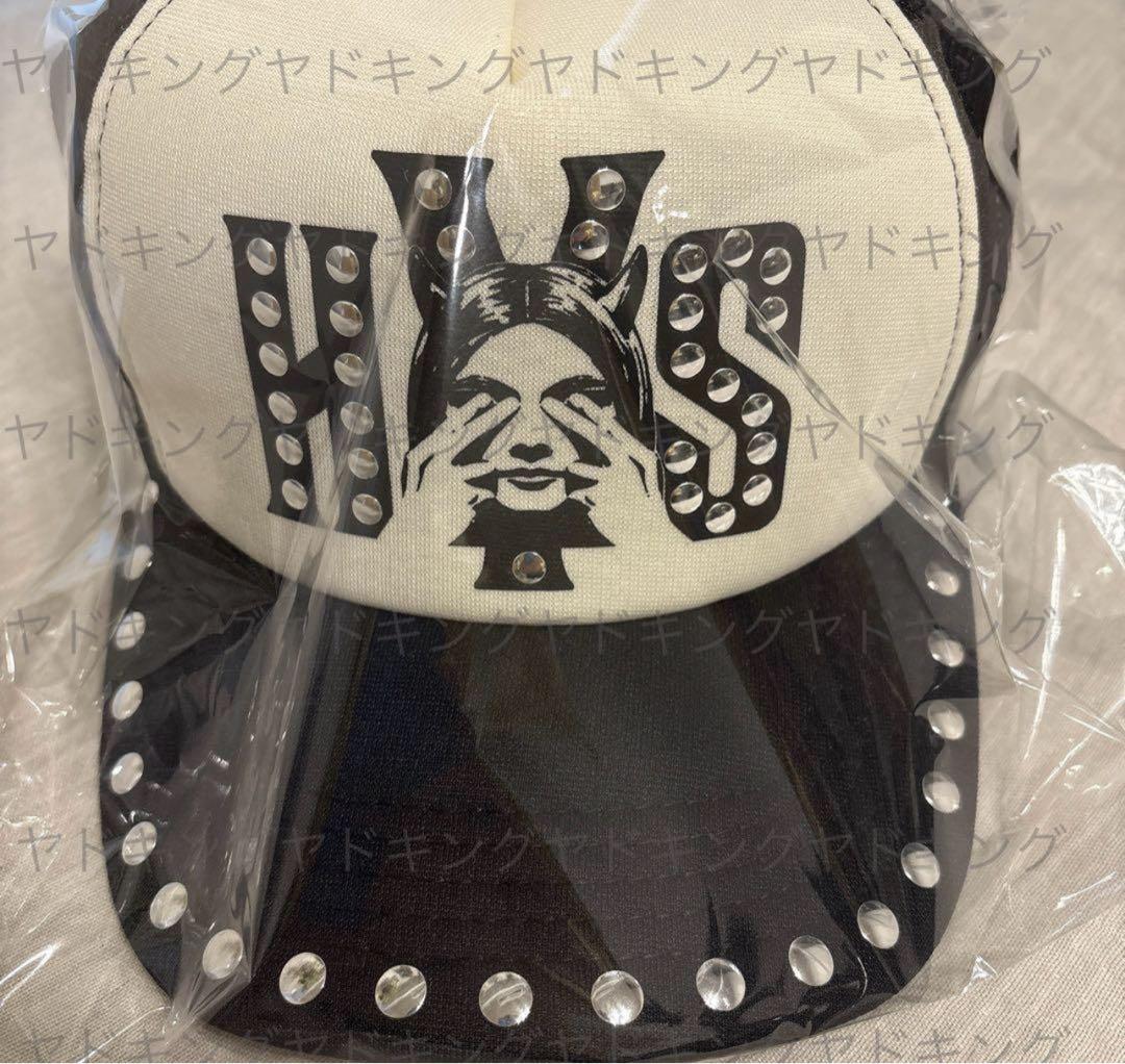 ヒステリックグラマー　SEE NO EVIL スタッズメッシュキャップ　ブラック