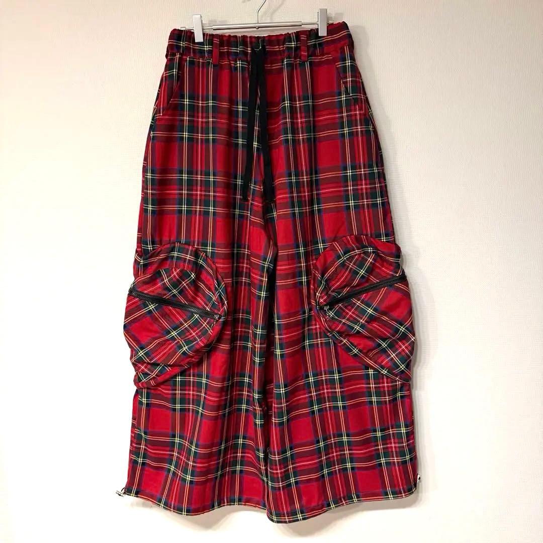 HEIHEI ハートポケットカーゴパンツ 大橋和也MV着用モデル 赤チェック