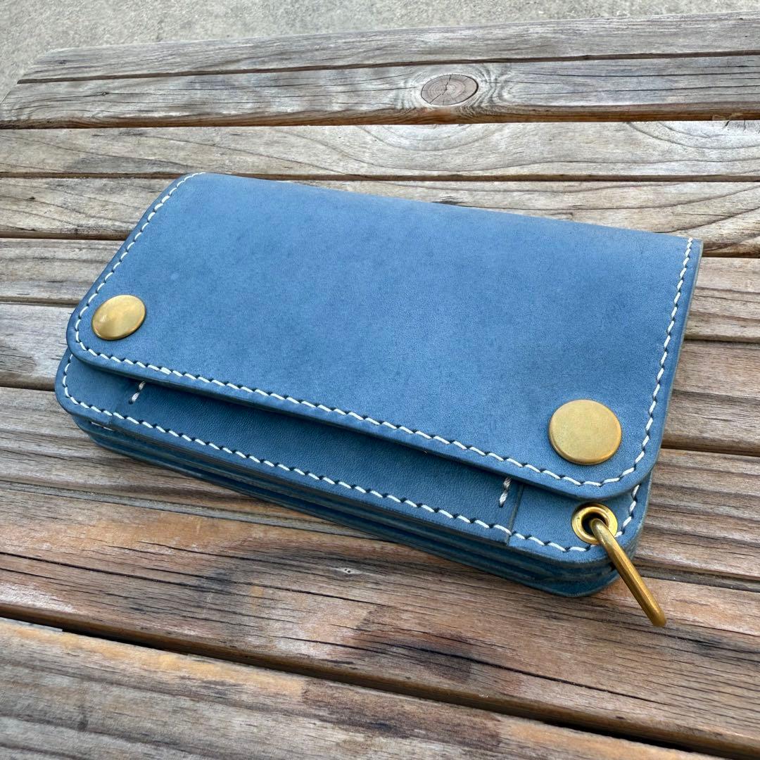 マヤショルダー　コバルト　ミドル　トラッカーウォレット