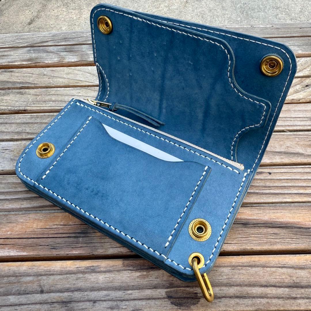 マヤショルダー　コバルト　ミドル　トラッカーウォレット