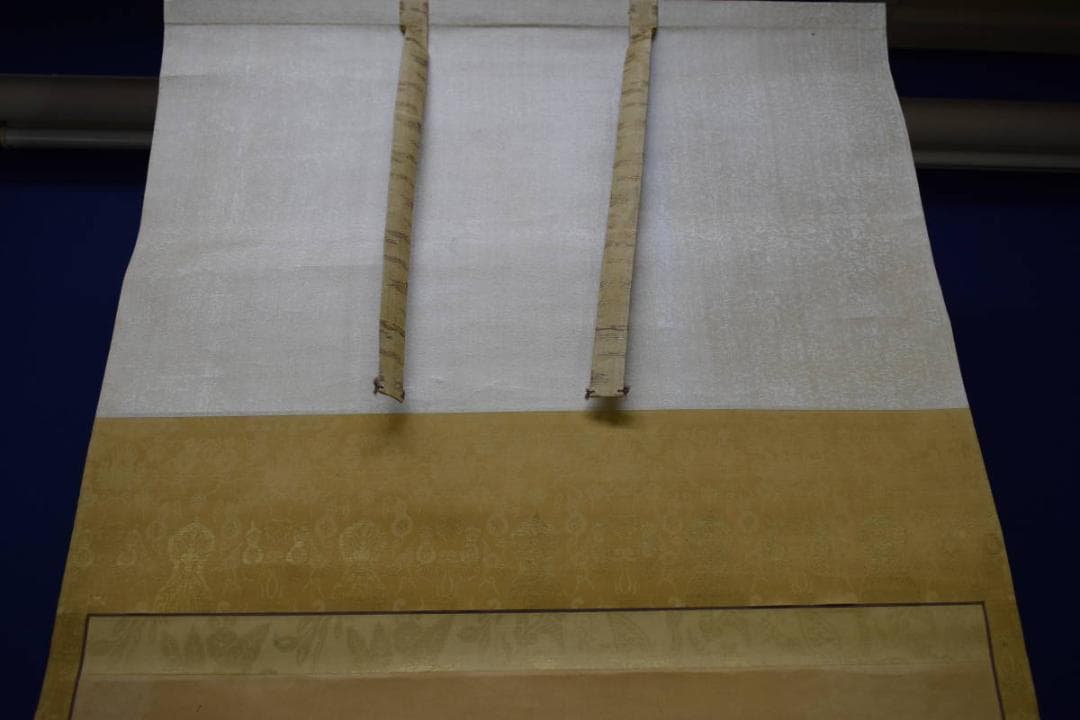 真作/松村景文/岡本豊彦/茶碗/楽吉座衛門/絹表装/布袋屋掛軸HI-132