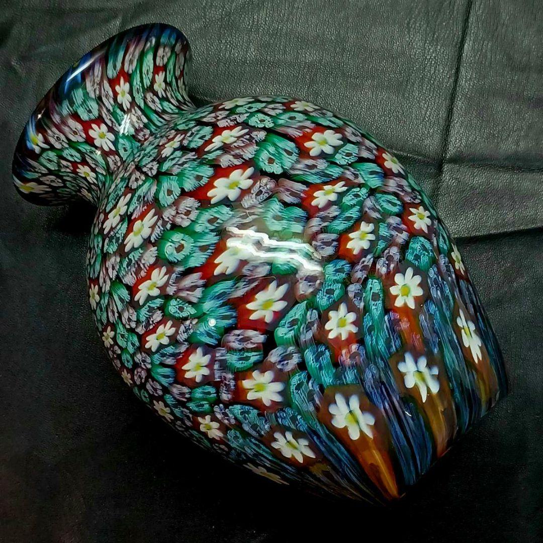 MURANO ムラノ 金彩 ミルフィオリ 花瓶 オブジェ