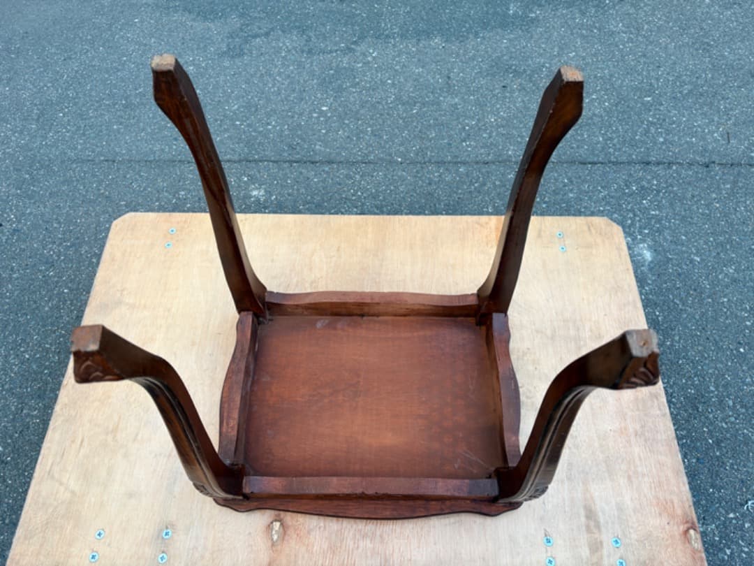 イタリア製　サイドテーブル　象嵌細工　猫脚　ネストテーブル　アンティーク　932