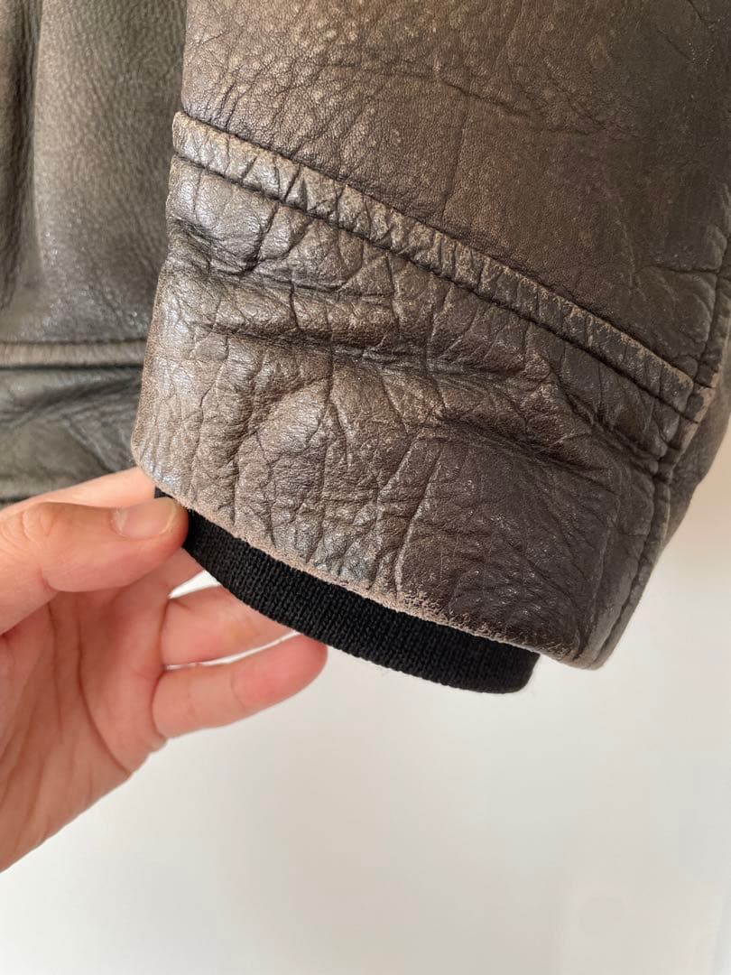 Gerald 購入UKレザー ヴィンテージシングルライダースジャケット