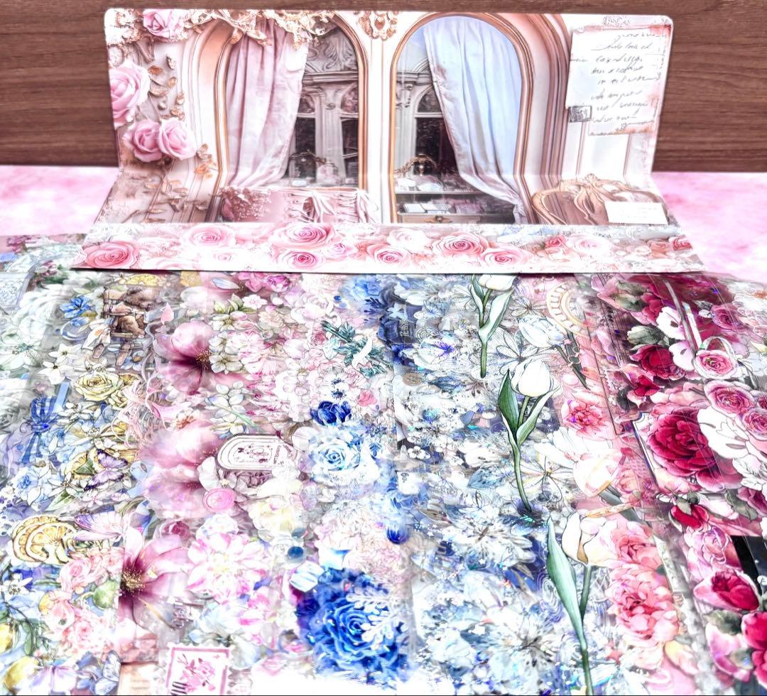 40枚セット 海外PETマステ切り売りセット お花 フラワー　40-L-オ