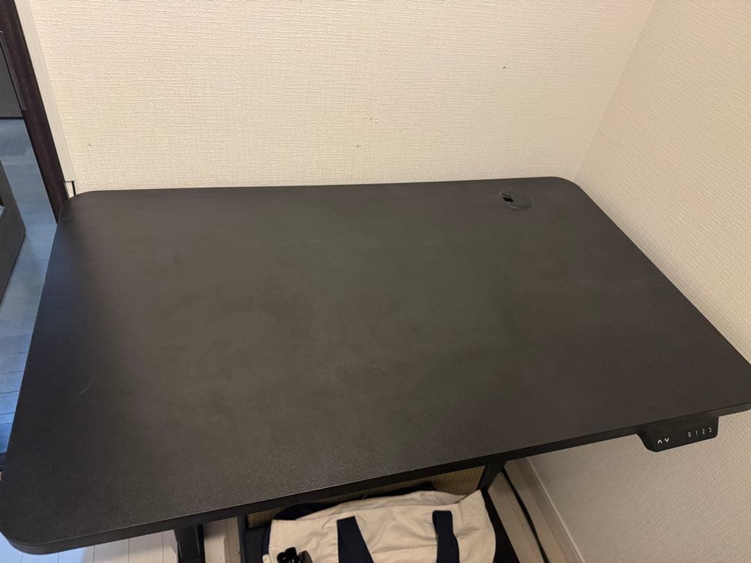 【美品】電動昇降テーブル・ブラック