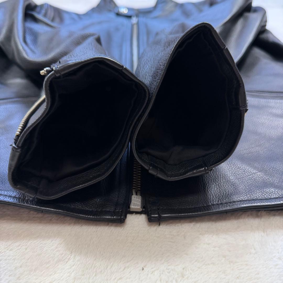 極美品 SCYE サイ 牛革 カウレザー シングルライダース ブラック 38 M