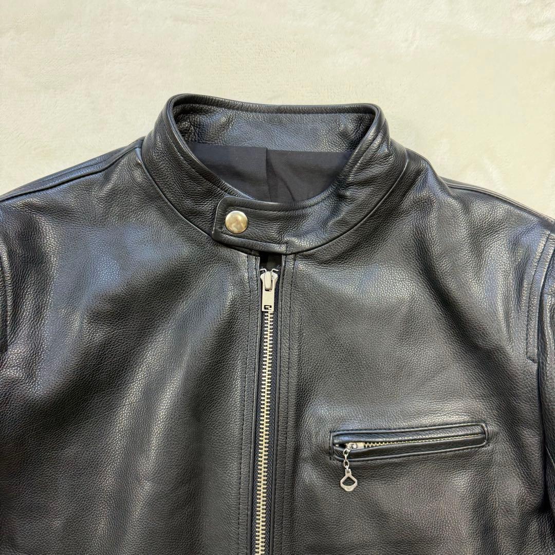 極美品 SCYE サイ 牛革 カウレザー シングルライダース ブラック 38 M