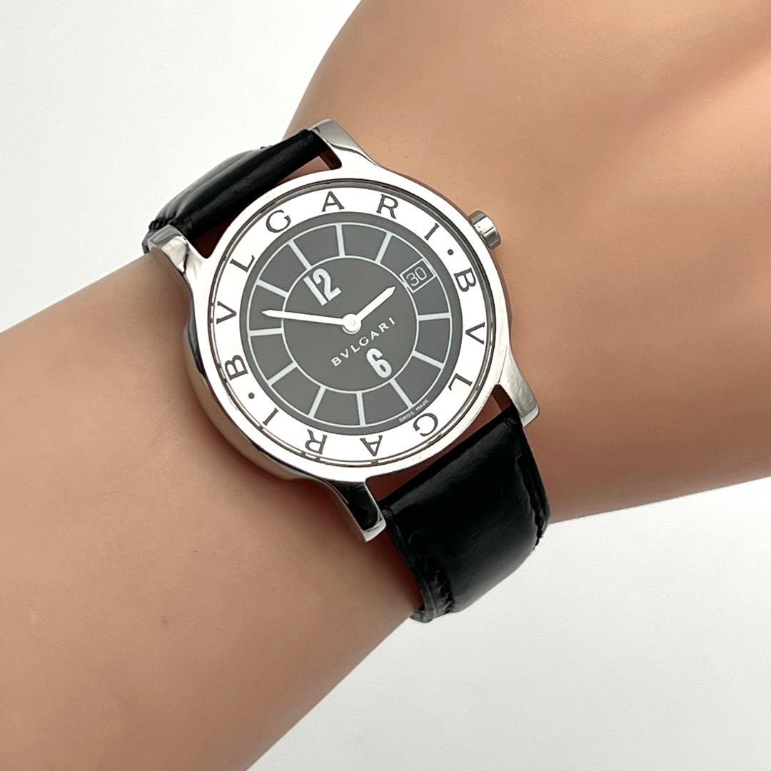 BVLGARI 　ST35S ソロテンポ ブラック文字盤　クォーツ　メンズ