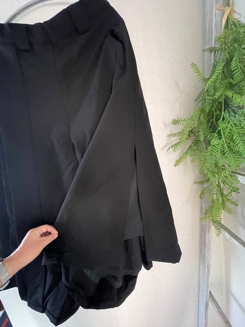 ROSEN-X ローゼンX はかま風パンツ　ユニセックス　サイドスリット　黒