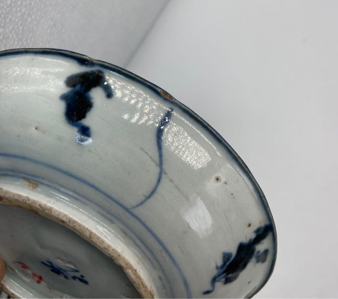 中国　清時代　染付大皿5点　アンティーク　送料込み0122