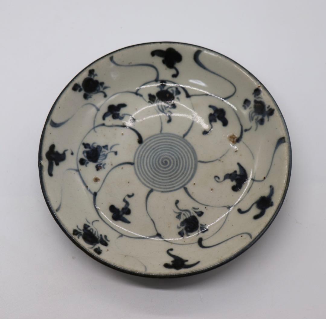 中国　清時代　染付大皿5点　アンティーク　送料込み0122