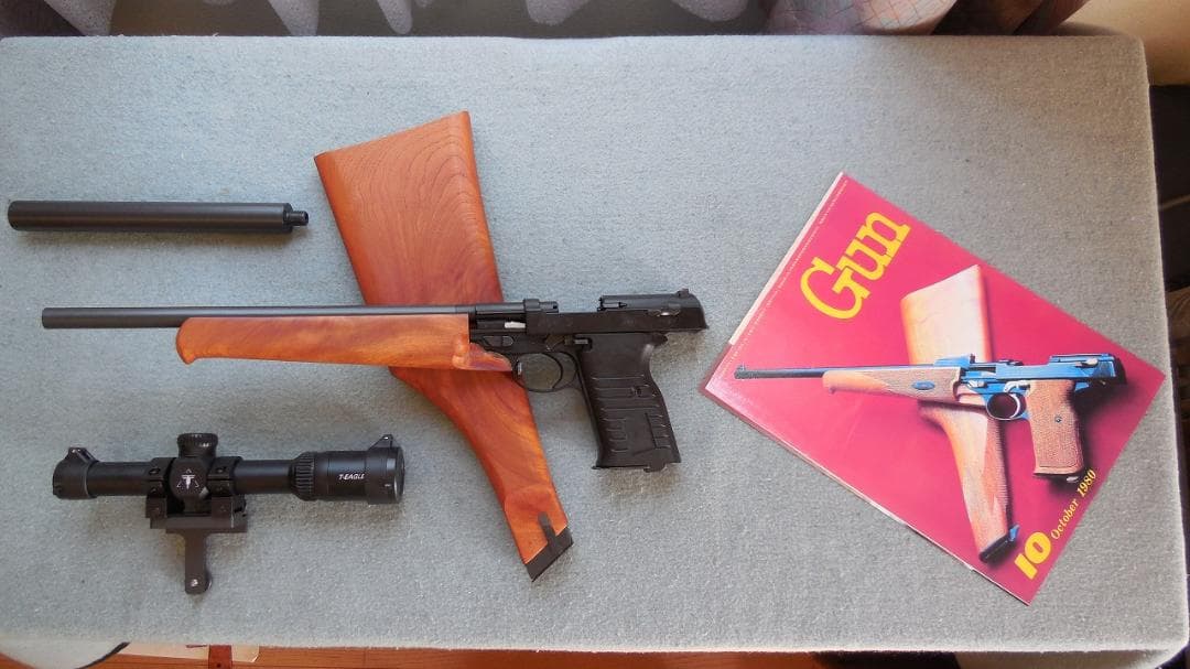 マルゼン ワルサーP38 デタッチャブル本体+木製ストック+写真の物