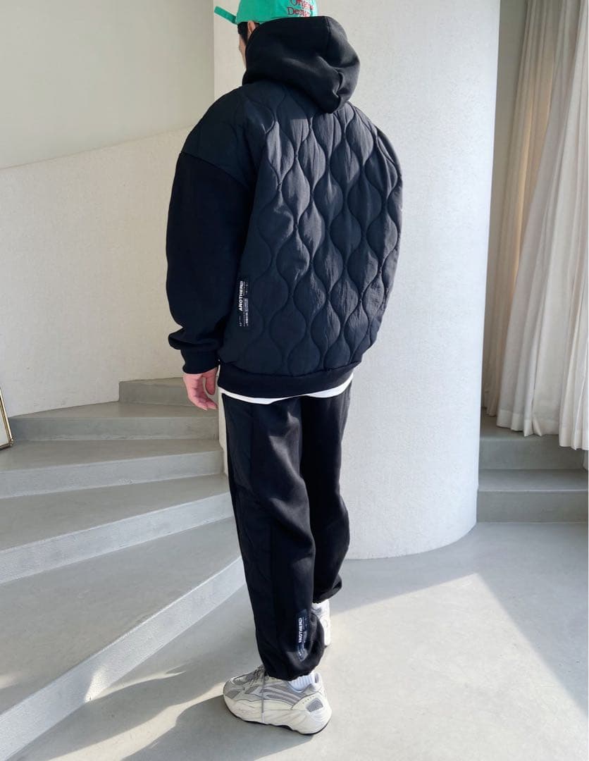 キルティング スウェット セットアップ 上下 パーカー パンツ