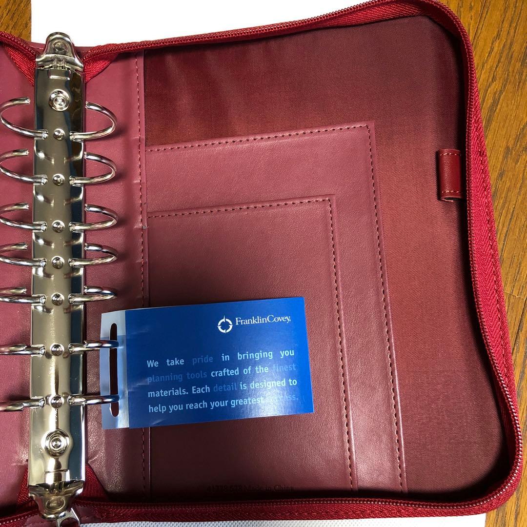 フランクリンプランナー　オイルレザー バインダー クラッシックサイズガーネット