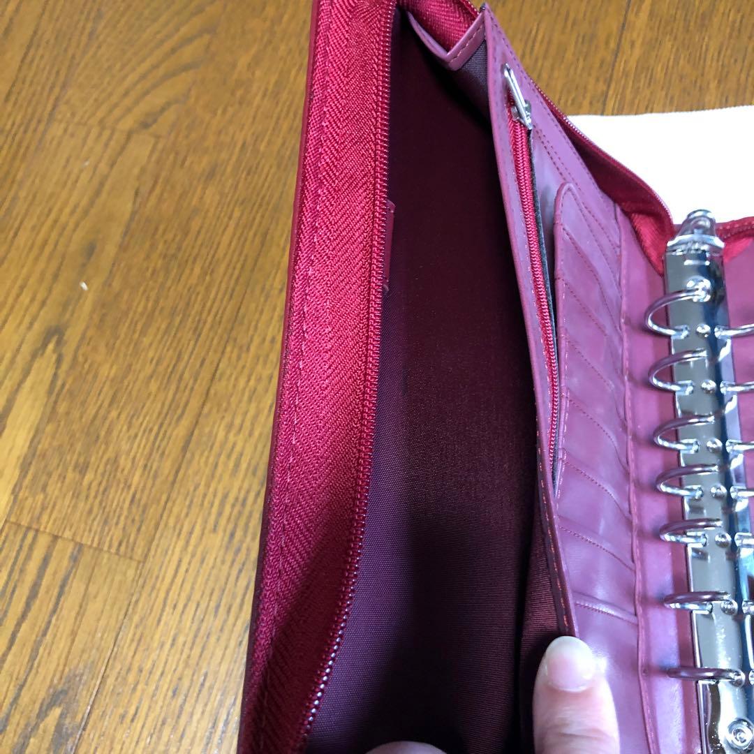 フランクリンプランナー　オイルレザー バインダー クラッシックサイズガーネット