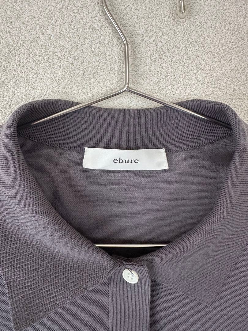 【美品】　ebure エブール　グレー 半袖ポロシャツ　サイズ38