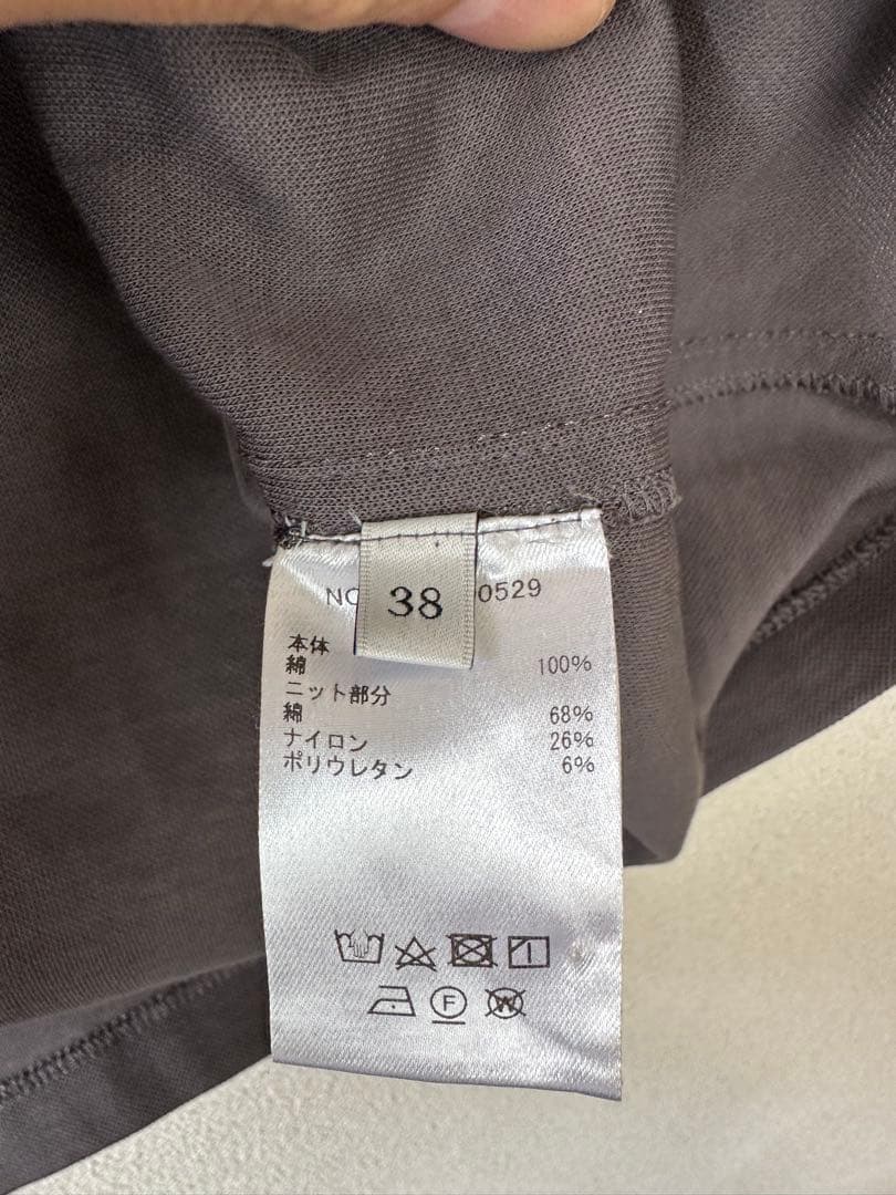 【美品】　ebure エブール　グレー 半袖ポロシャツ　サイズ38