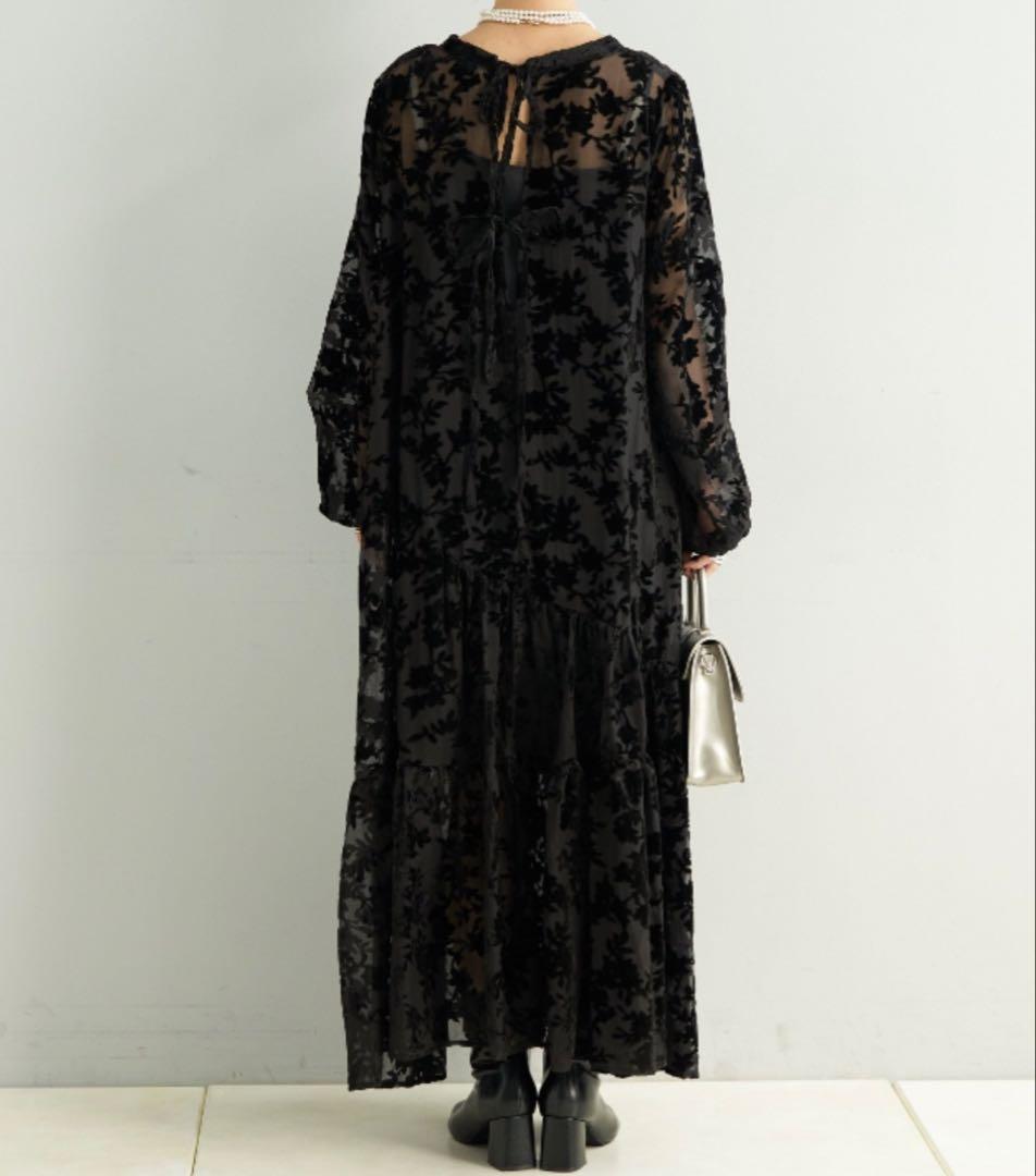 11/9限定⭐︎CIAOPANIC ⭐︎新品⭐︎ベロアフラワーティアードワンピース