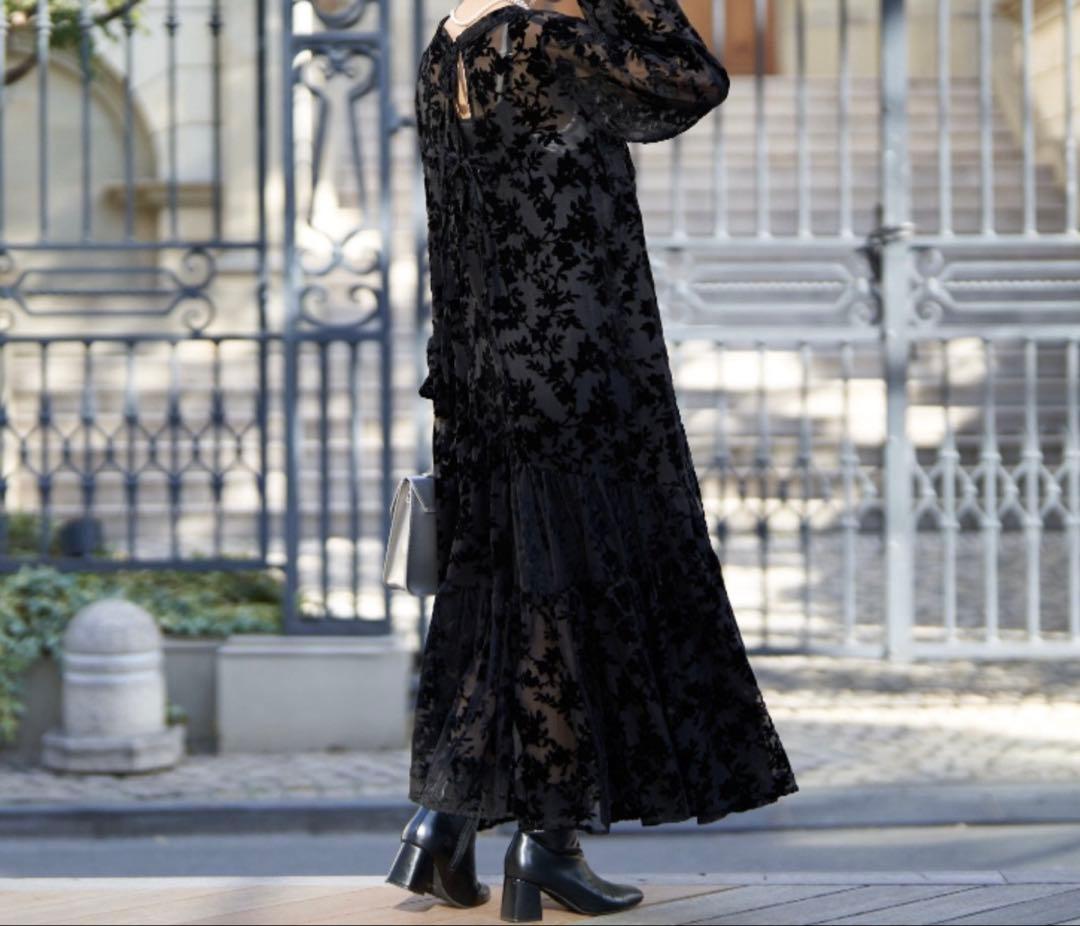 11/9限定⭐︎CIAOPANIC ⭐︎新品⭐︎ベロアフラワーティアードワンピース