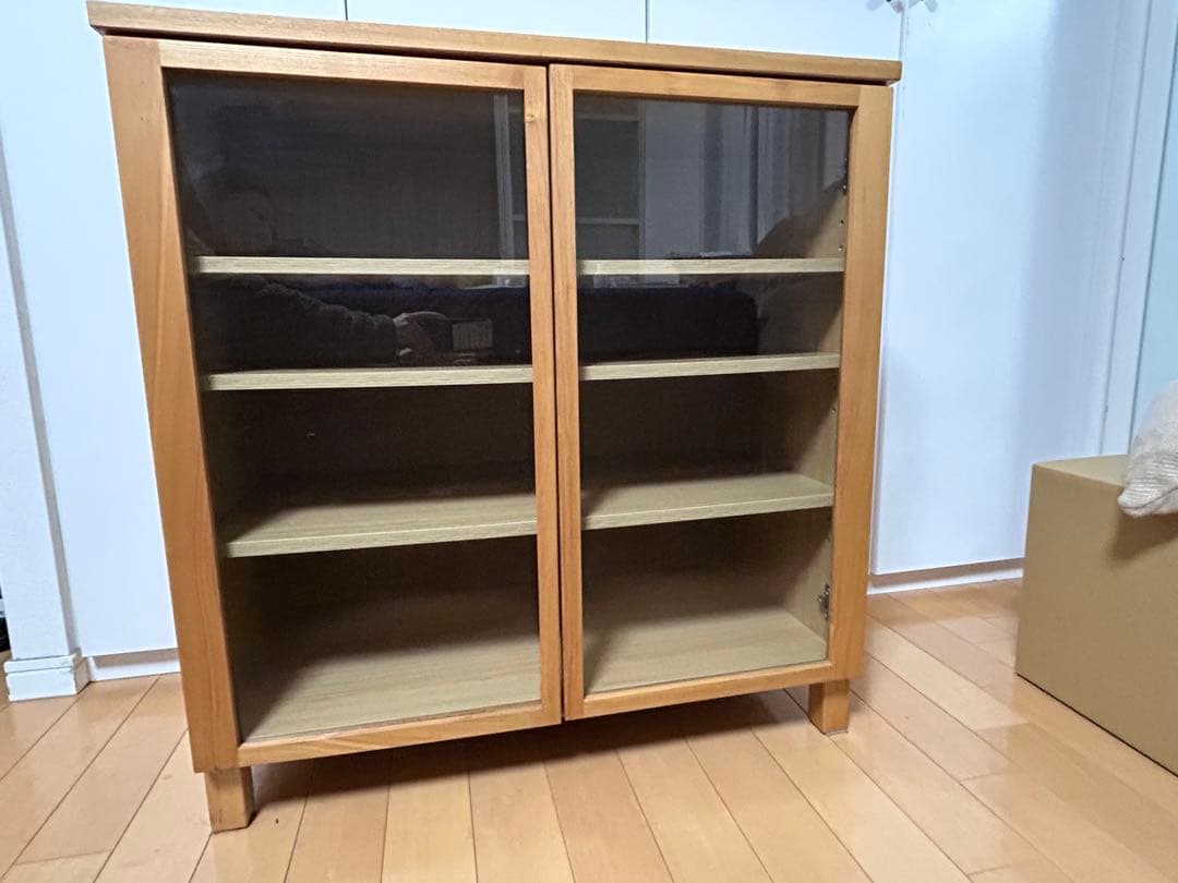 無印良品 オーク材 食器棚 観音開き