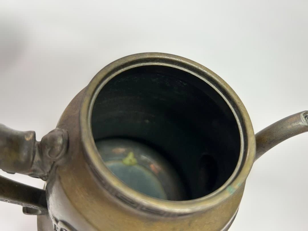 希少品　銅製　ブロンズ　金属製水差し　茶道具　ポット　アンティーク