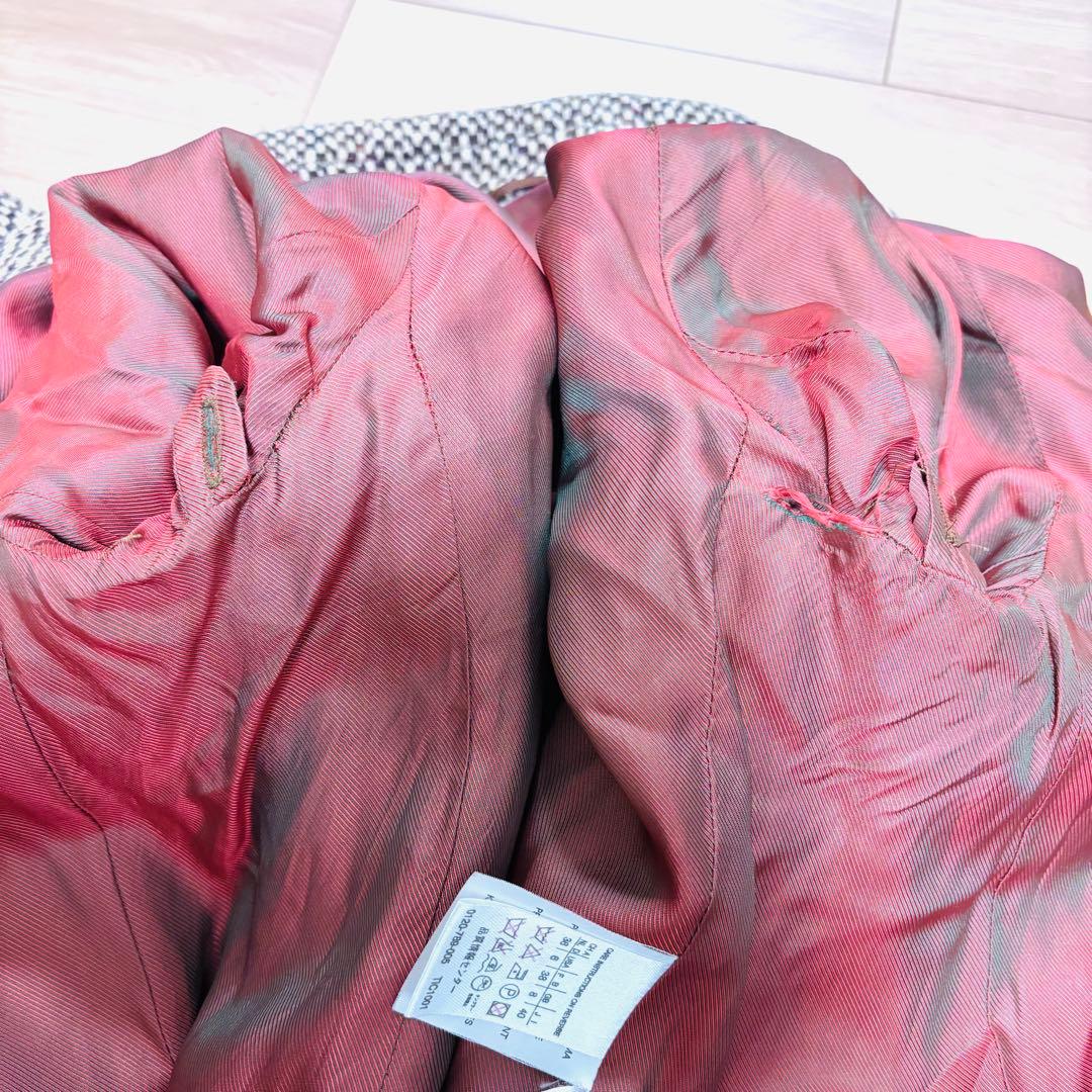 マックスマーラ　チェスターコート　ロング　銀タグ　ツイード　40 大きいサイズ