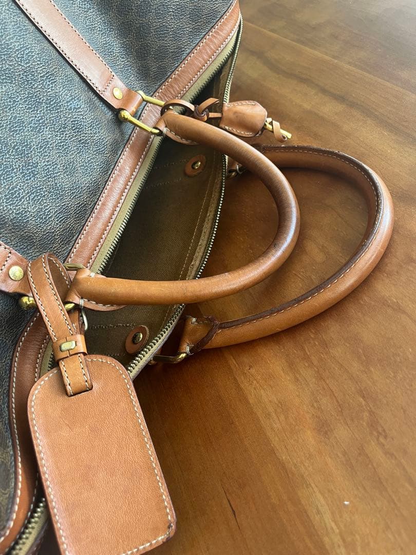 CELINE オールド セリーヌ マカダム ボストンバッグ ヴィンテージ