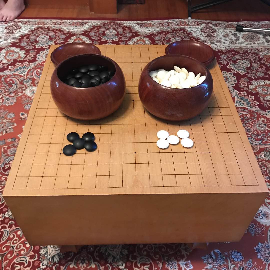 本榧6寸盤碁石セット